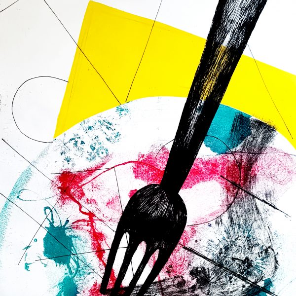 Аница Радошевић Бабић, Нема више, колаграфија, 100x70 цм, 2023.