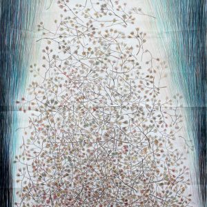 Слободан Радојковић, Пад, дрвене боје на платну, 150x120 цм, 2024.