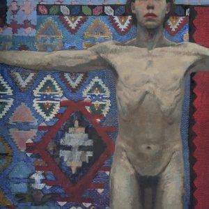 Реља Стевановић, Ћилим, уље на платну, 180х130 цм, 2024. copy