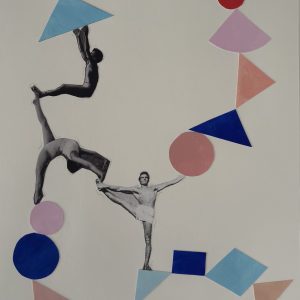 Без назива, колаж и комбинована техника на папиру, 42х30 цм, 2025 (4)