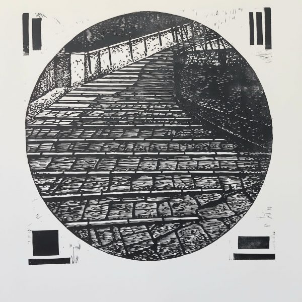 Мехмед Слезовић, Без назива, из Почитељске мапе, линорез, 50x50 cm, 2025 (1)