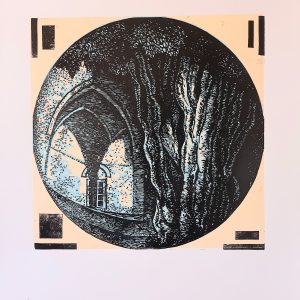 Мехмед Слезовић, Без назива, из Почитељске мапе, линорез, 50x50 cm, 2025 (5)