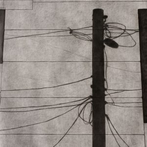 Vesti, presovani ugljen na papiru, 2022