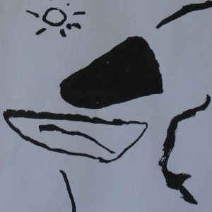 Без назива (Nº. 4), туш на папиру, 33х23 цм, око 1978–1987.