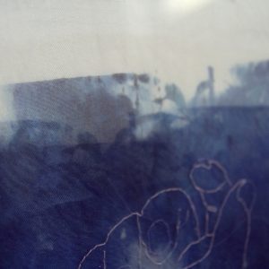 Марија Лабудовић Пантелић, Плаво, комбинована техника, 37х46 цм, 2024.